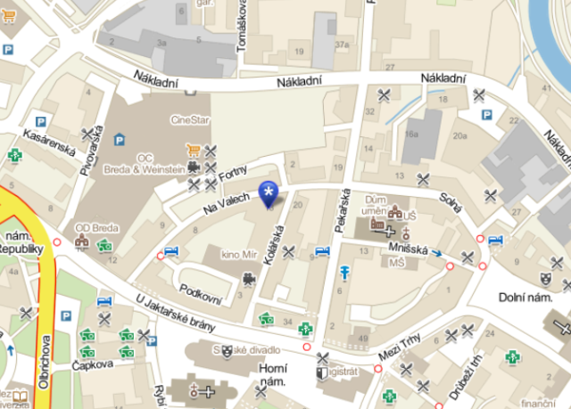 Mapa Opavy - jak se k nám dostanete